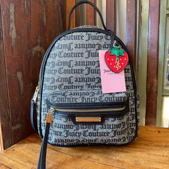 NWT Juicy Couture Rosie Mini Backpack Black - Picture 1 of 9
